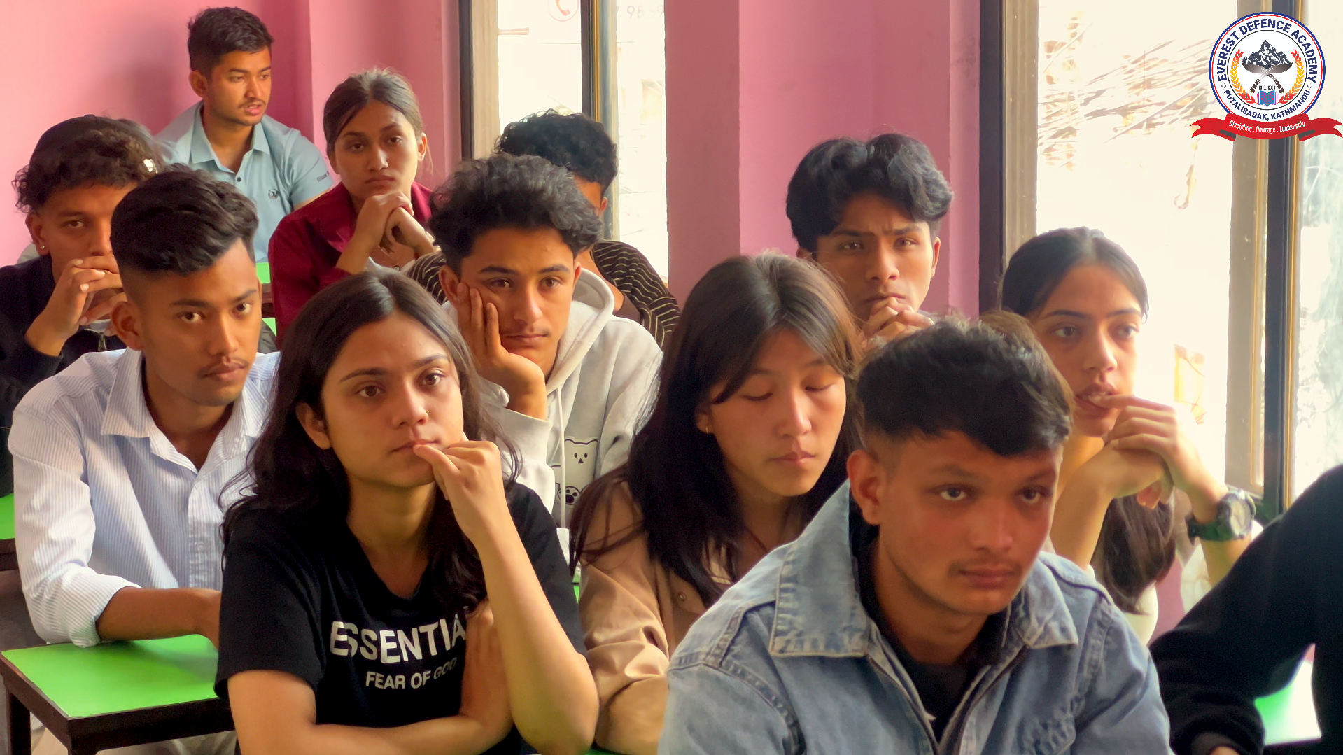 Students at Everest Defence Academy classroom
